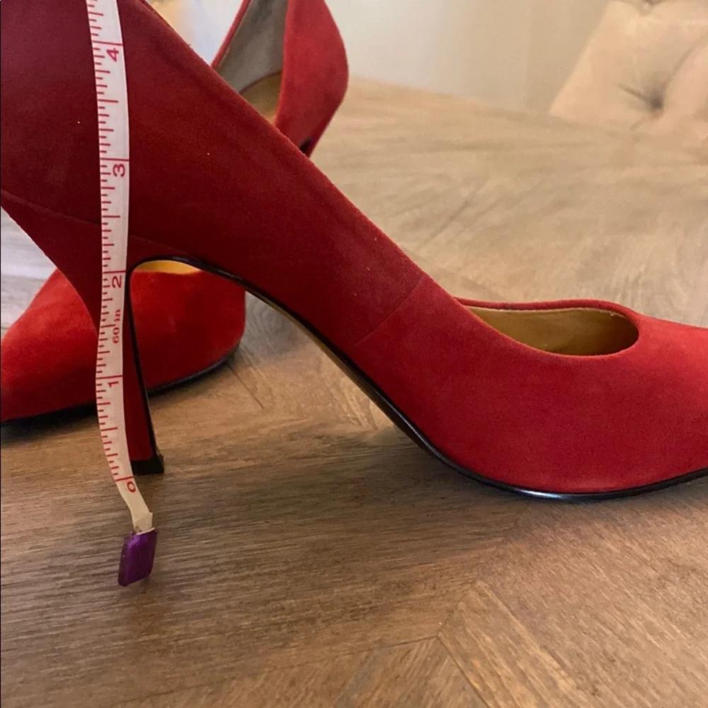 Nine West Red Suede Pumps - Picture 6 of 10